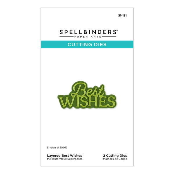 Layered Best Wishes Etched Dies