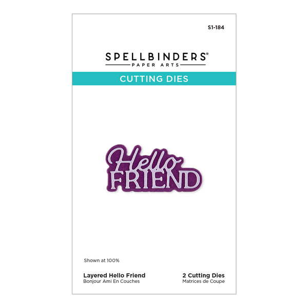 Layered Hello Friend Etched Dies