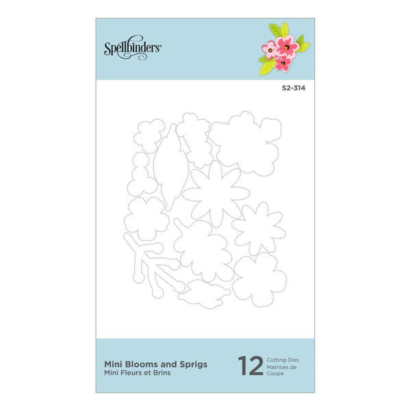 Mini Blooms and Sprigs Etched Dies from the Slimline Collection