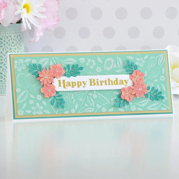 Mini Blooms and Sprigs Etched Dies from the Slimline Collection