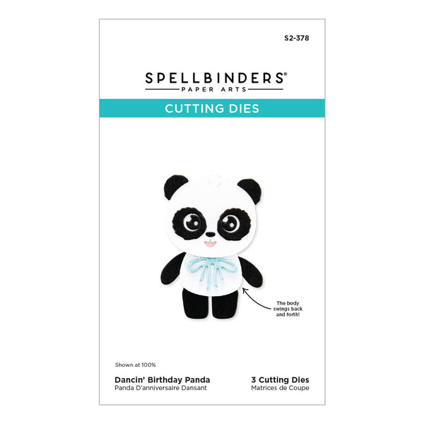 Dancin' Birthday Panda Etched Dies from the Monster Birthday Collection