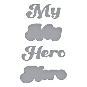 My Hero Etched Dies from the Storytelling by Spellbinders Collection
