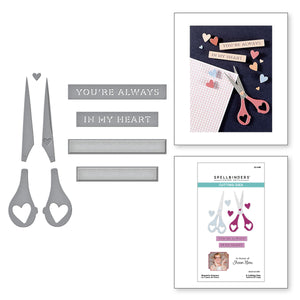 Sharon's Scissors Etched Dies in Honor of Sharon Klima