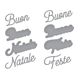 Italian Holiday Sentiments Etched Dies