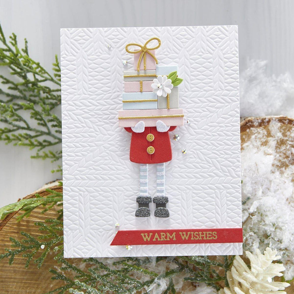 Sweater Weather Embossing Folder from the Be Merry Collection