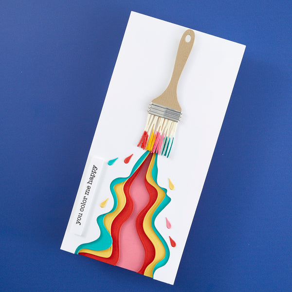Rainbow Slice Tunnel Etched Dies from the Tunnel Scapes Collection by Vicky Papaioannou