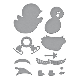 Dancin' Penguin Etched Dies from the Dancin' Christmas Collection