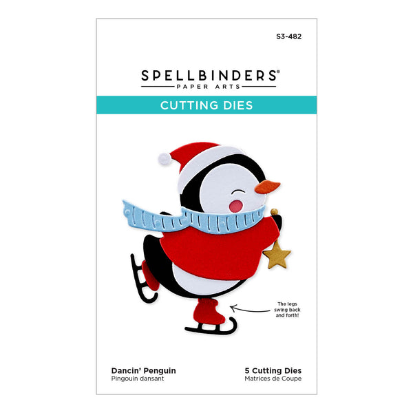 Dancin' Penguin Etched Dies from the Dancin' Christmas Collection
