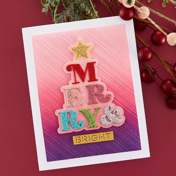 Peppermint Stripes Embossing Folder from the Merry & Bright Collection