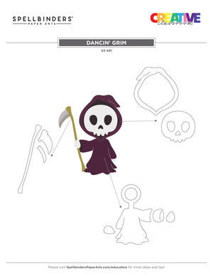 Dancin' Grim Etched Dies from the Dancin' Halloween Collection