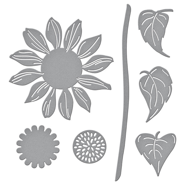 Sunflower Serenade Etched Dies from the Serenade of Autumn Collection
