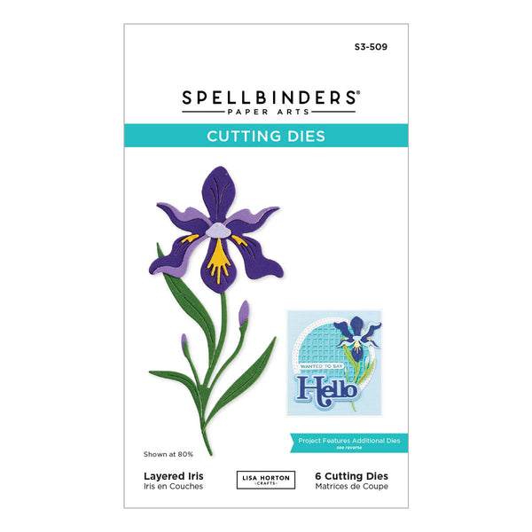 Layered Iris Etched Dies from the Spotlight Frames and Florals Collection by Lisa Horton