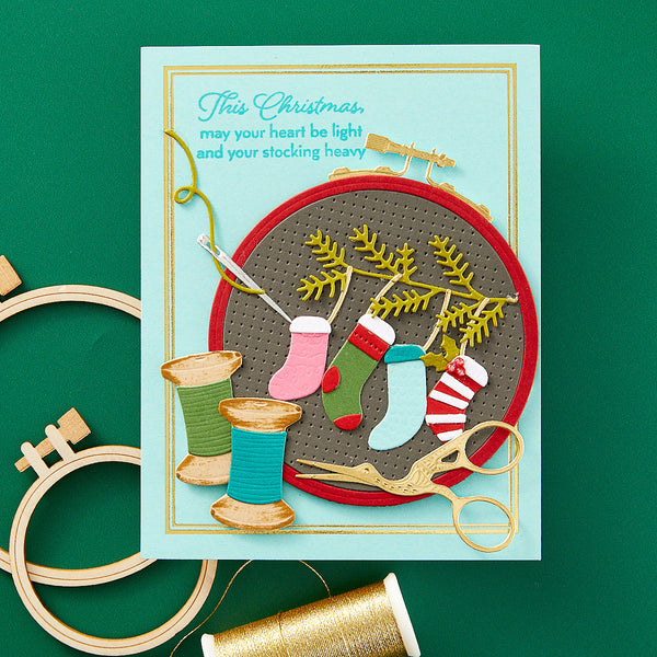 Nichol's Needlework Sentiments Clear Stamp Set from the Nichol's Needlework Collection by Nichol Spohr