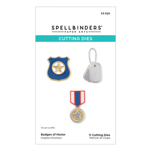 Badges of Honor Etched Dies from the Storytelling by Spellbinders Collection