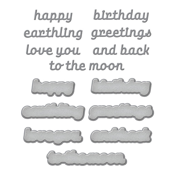 Space Greetings Etched Dies by Simon Hurley