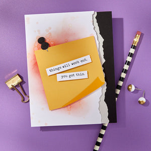 Push Pin Notes Etched Dies from the Take Note Collection
