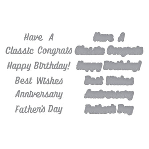 Classic Sentiments Etched Dies by Mindy Eggen