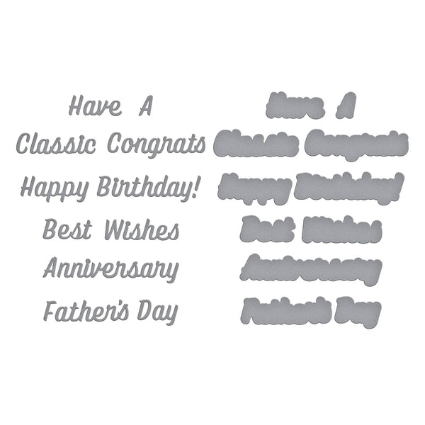 Classic Sentiments Etched Dies by Mindy Eggen