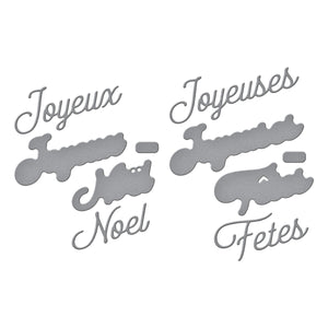 French Holiday Sentiments Etched Dies