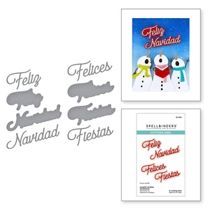 Spanish Holiday Sentiments Etched Dies