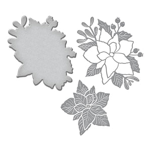 Poinsettia Bloom Etched Dies from the De-Light-Ful Christmas Collection by Yana Smakula