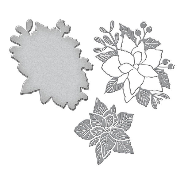 Poinsettia Bloom Etched Dies from the De-Light-Ful Christmas Collection by Yana Smakula