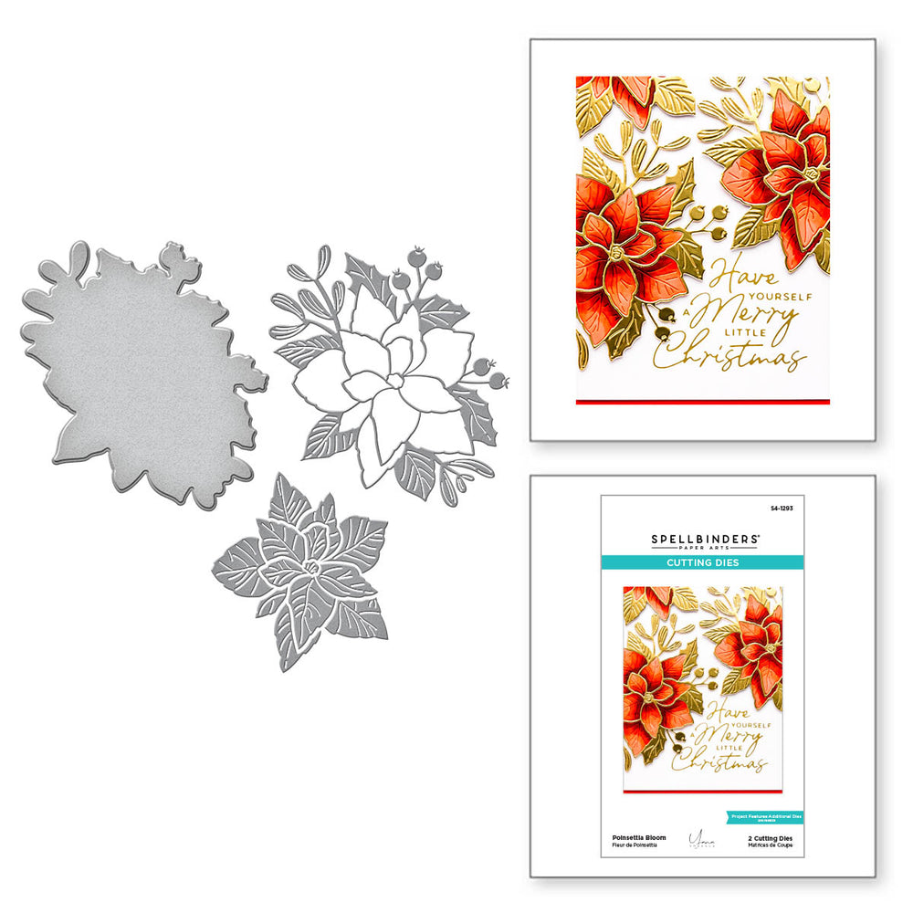 Poinsettia Bloom Etched Dies from the De-Light-Ful Christmas Collection by Yana Smakula