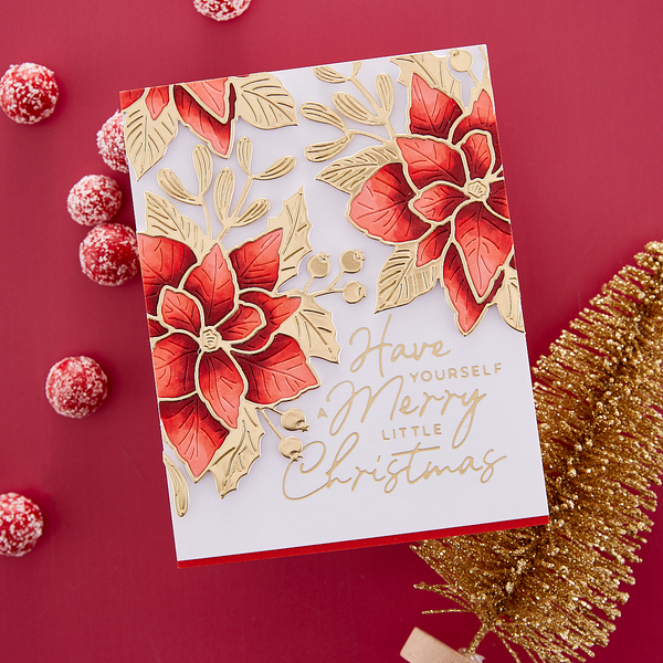 A Merry Little Christmas Sentiments Glimmer Hot Foil Plate & Die Set from the De-Light-Ful Christmas Collection by Yana Smakula