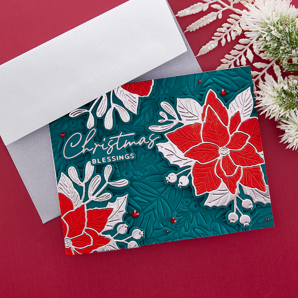 Poinsettia Bloom Etched Dies from the De-Light-Ful Christmas Collection by Yana Smakula