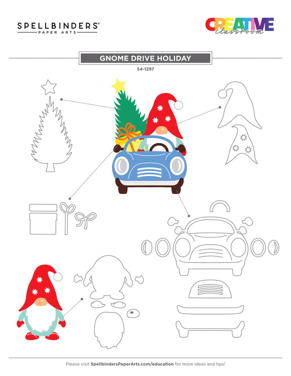 Gnome Drive Holiday Etched Dies from the Gnome Drive Collection