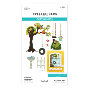 Backyard Haven View Etched Dies from the Windows with a View Collection by Tina Smith