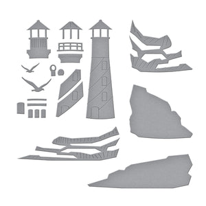 Guiding Light Etched Dies from the Fair Winds Collection by Dawn Woleslagle