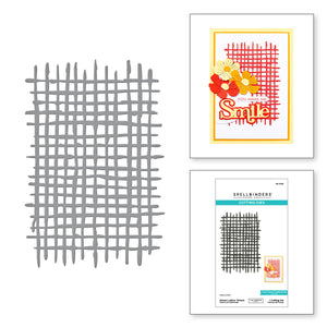 Woven Lattice Texture Etched Dies from the Spotlight Frames and Florals Collection by Lisa Horton