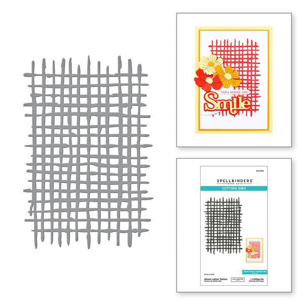 Woven Lattice Texture Etched Dies from the Spotlight Frames and Florals Collection by Lisa Horton