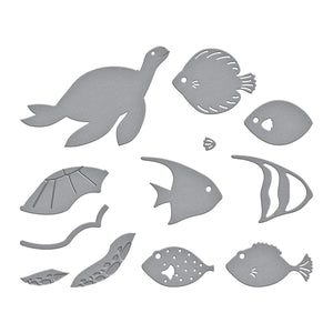 Underwater Marine Life Etched Dies from the Tunnel Scapes Collection by Vicky Papaioannou