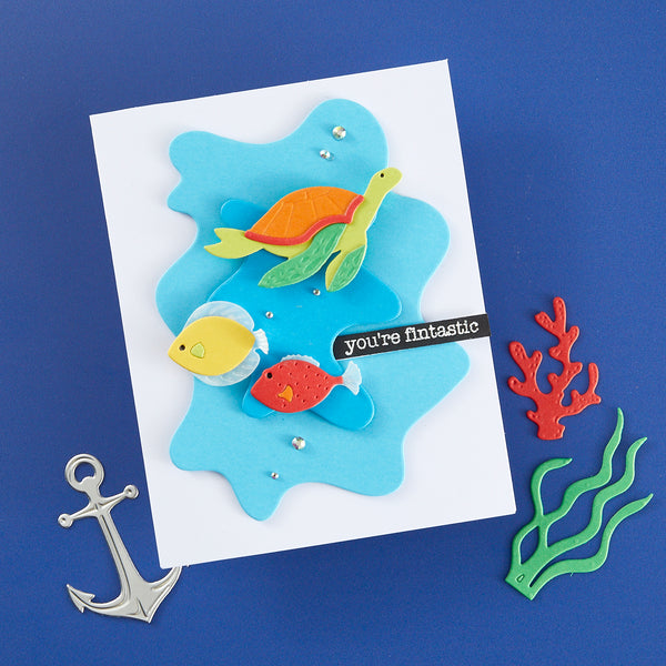 Underwater Marine Life Etched Dies from the Tunnel Scapes Collection by Vicky Papaioannou