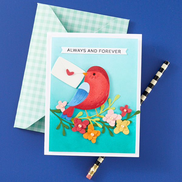 Love Note Bird Etched Dies from the Out and About Collection