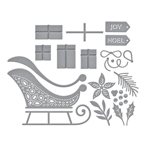 Delivering Joy Sleigh Etched Dies from the Handmade Holidays Collection