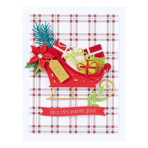 Delivering Joy Sleigh Etched Dies from the Handmade Holidays Collection