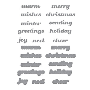 Christmas Greetings Etched Dies