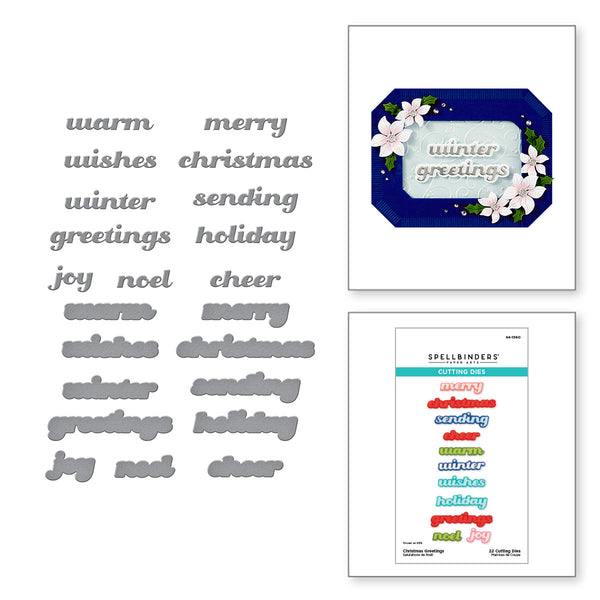 Christmas Greetings Etched Dies