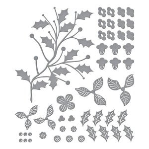 Poinsettia Spray Etched Dies