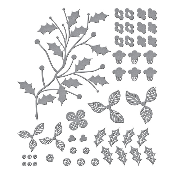 Poinsettia Spray Etched Dies