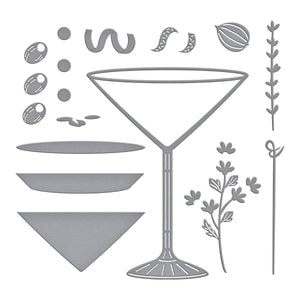Olive Martinis Etched Dies