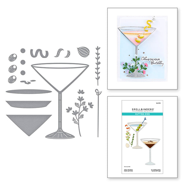 Olive Martinis Etched Dies