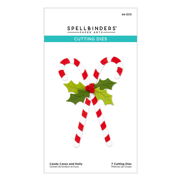 Candy Canes and Holly Etched Dies from the Home for the Holidays Collection