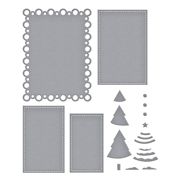 Nested Tree Frame Etched Dies from the Essential Holiday Collection by Lisa Horton
