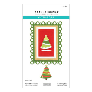Nested Tree Frame Etched Dies from the Essential Holiday Collection by Lisa Horton