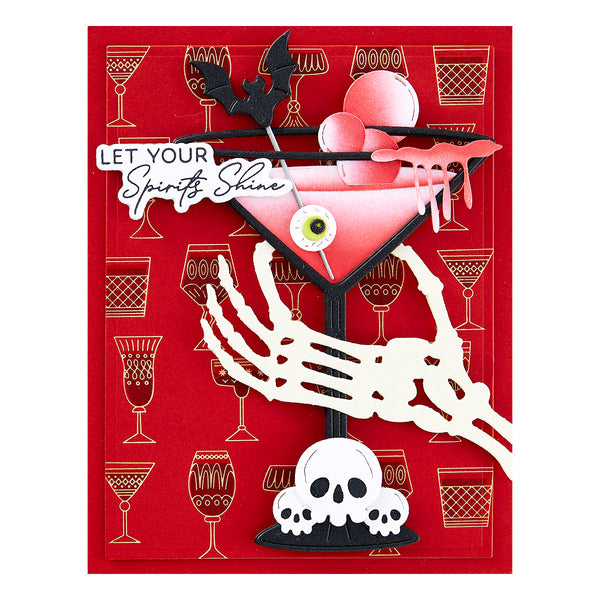 Boos! Cocktails Etched Dies from the Happy Hour Collection