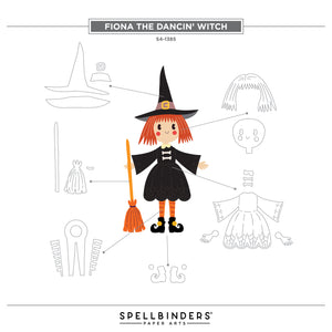 Fiona the Dancin' Witch Etched Dies from the Happy Haunting Collection